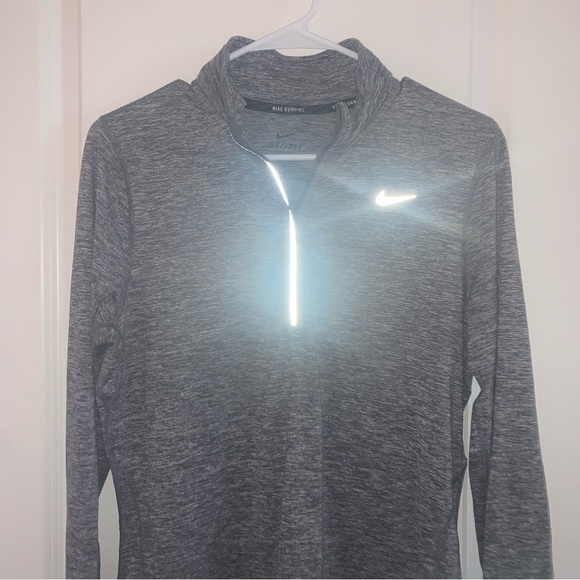 Nike Running 1/4 Zip Jacket Pull-over Gray Size Medium - Picture 3 of 6